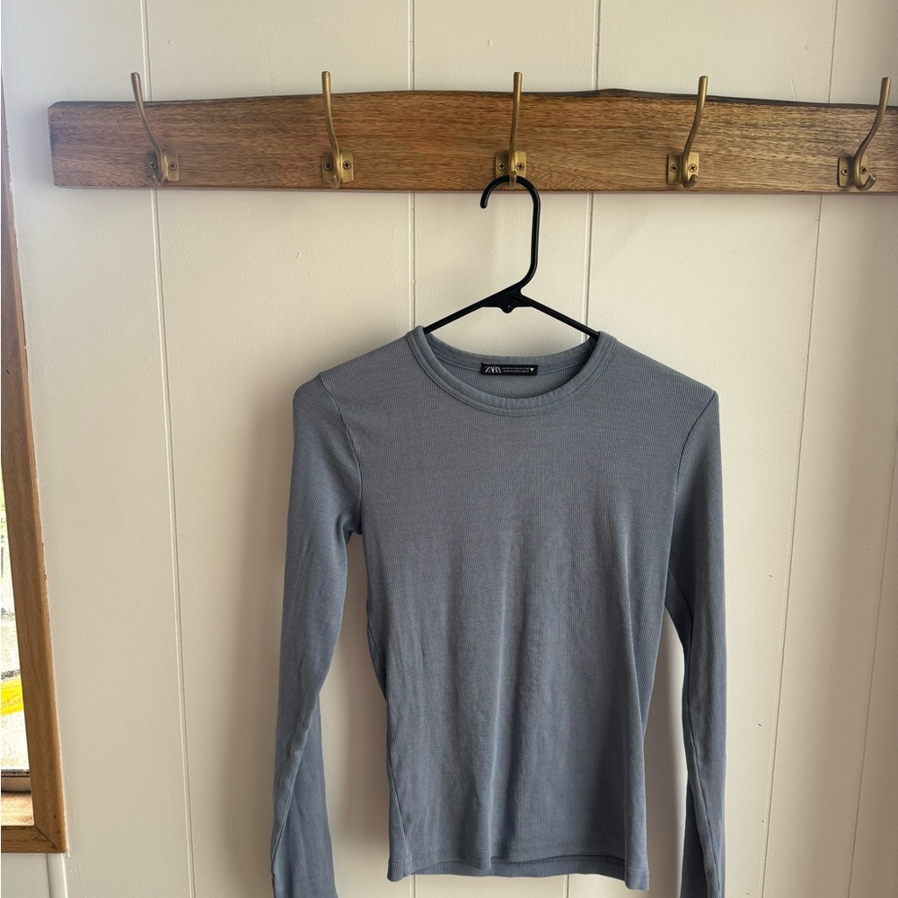Zara Slate Long Sleeve Tee